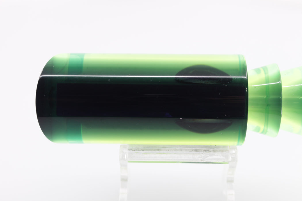 Moyes Lures Lime Green MOP Black Back Medium Pipe Bomb 12" 4.6oz