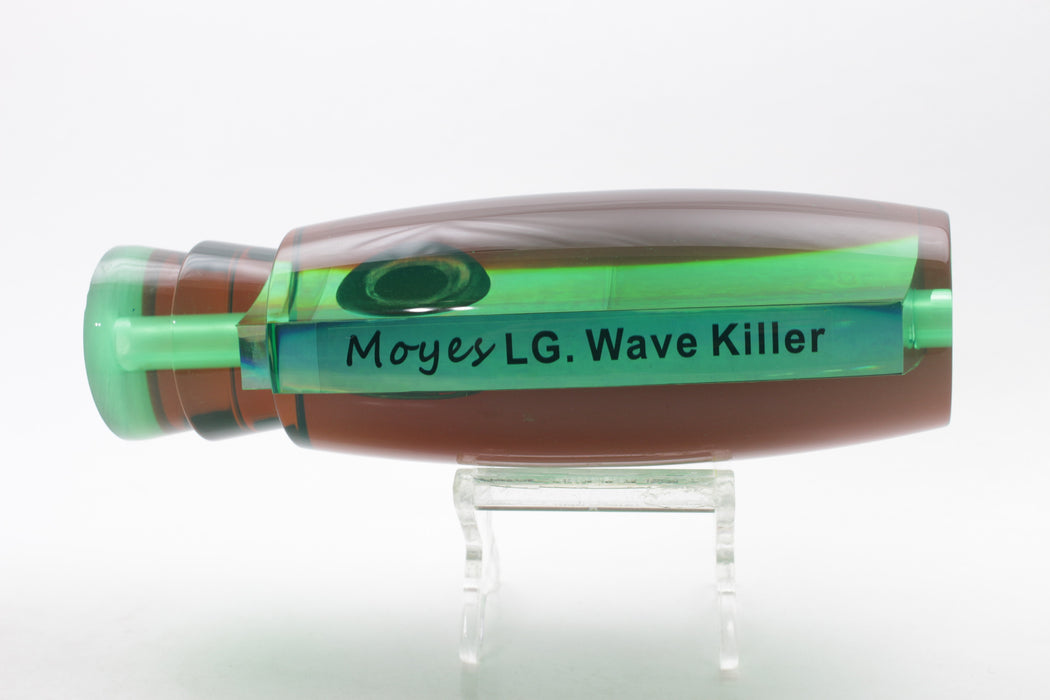 Moyes Lures Lime Green Rainbow Red Back Large Wave Killer 14" 8.3oz