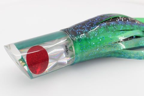 Koya Lures Diamond Rainbow Green Pearl Medium Tube 12" 8.5oz Skirted