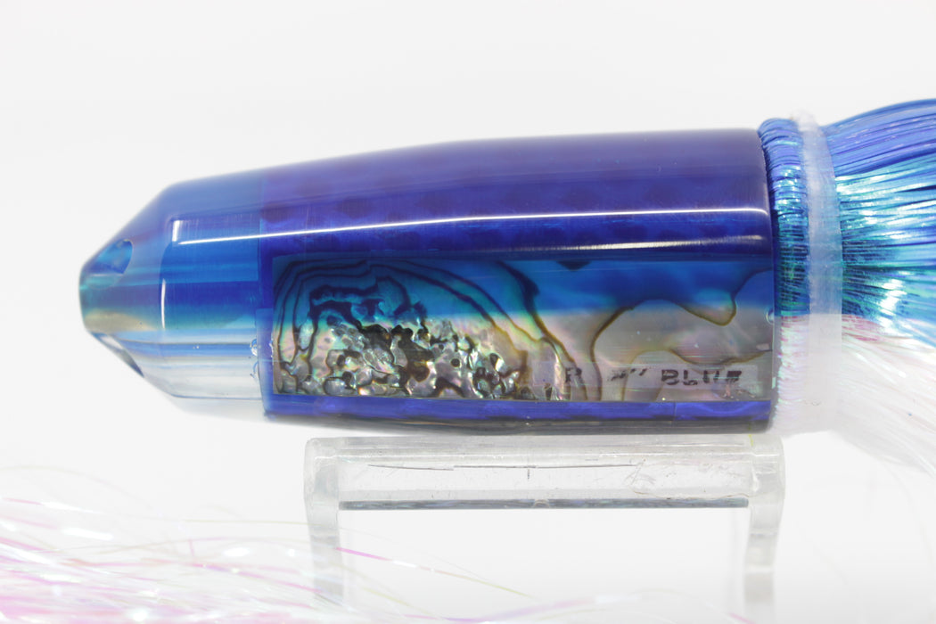 Marlin Magic Lures Deluxe Real Red Abalone Blue Back Baby Blue Jet 9" 6.4oz Flashabou