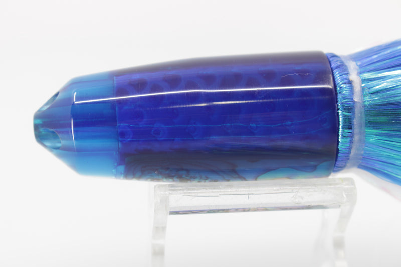 Marlin Magic Lures Deluxe Real Red Abalone Blue Back Baby Blue Jet 9" 6.4oz Flashabou