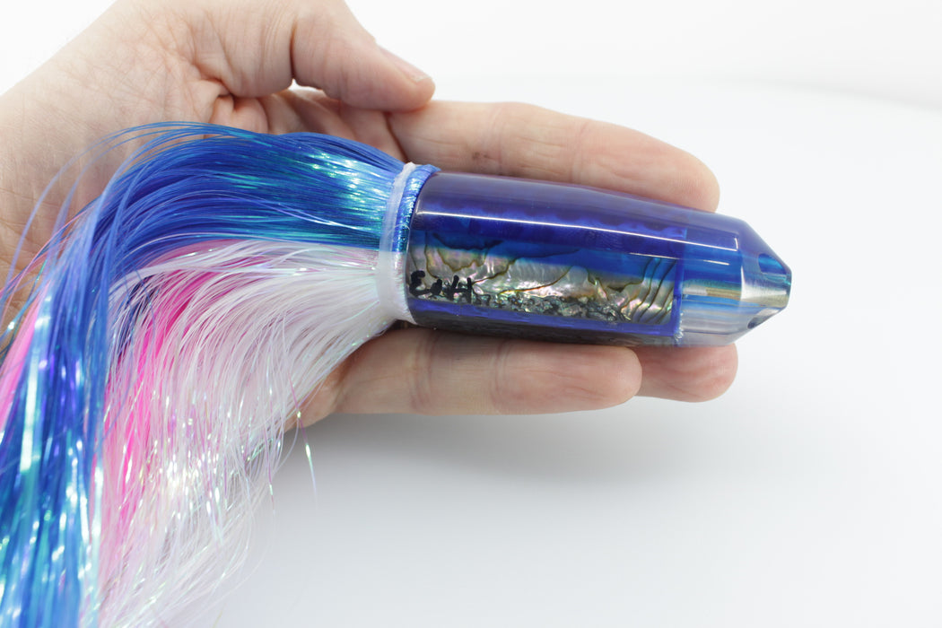 Marlin Magic Lures Deluxe Real Red Abalone Blue Back Baby Blue Jet 9" 6.4oz Flashabou