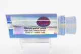 Marlin Magic Lures White Awabi Pearl Blue Back Red Eyes Large Tube 12" 5.6oz