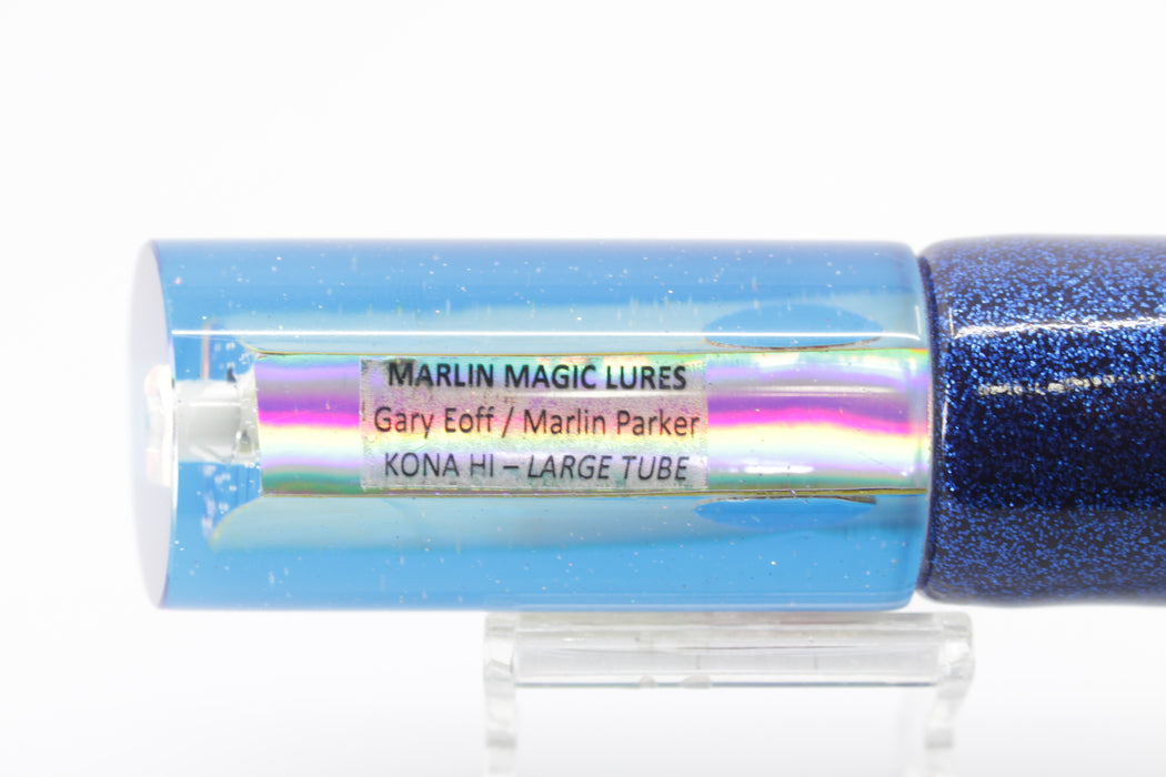 Marlin Magic Lures Golden MOP Blue Back Red Eyes Large Tube 12" 7.2oz Vinyl