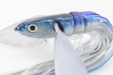 Niiyama Lures Dark Blue Back Flying Fish Silicone Wings 12" 14oz Skirted Blue-Silver