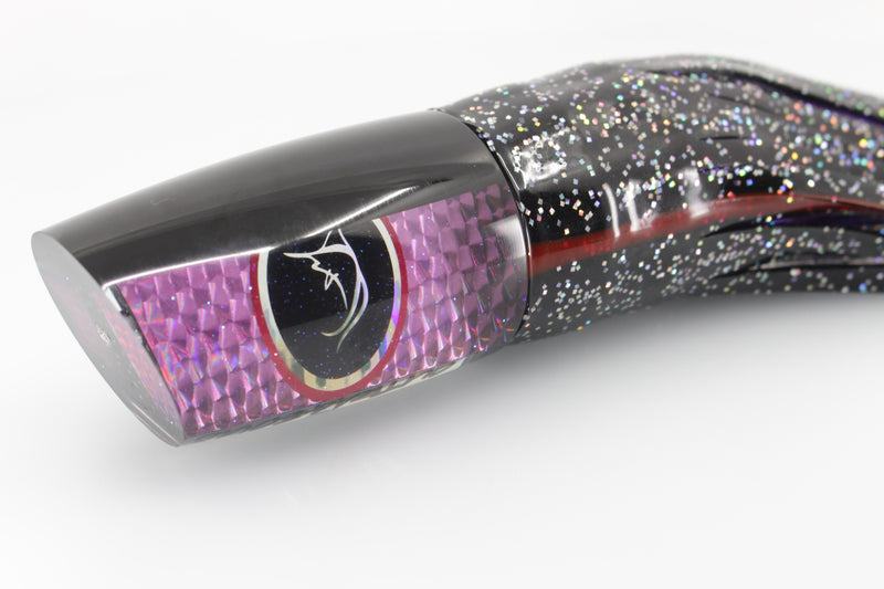 Bonze Lures Purple Rainbow Scale Black Back Black Eyes Outrageous 16" 18oz