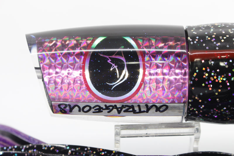 Bonze Lures Purple Rainbow Scale Black Back Black Eyes Outrageous 16" 18oz