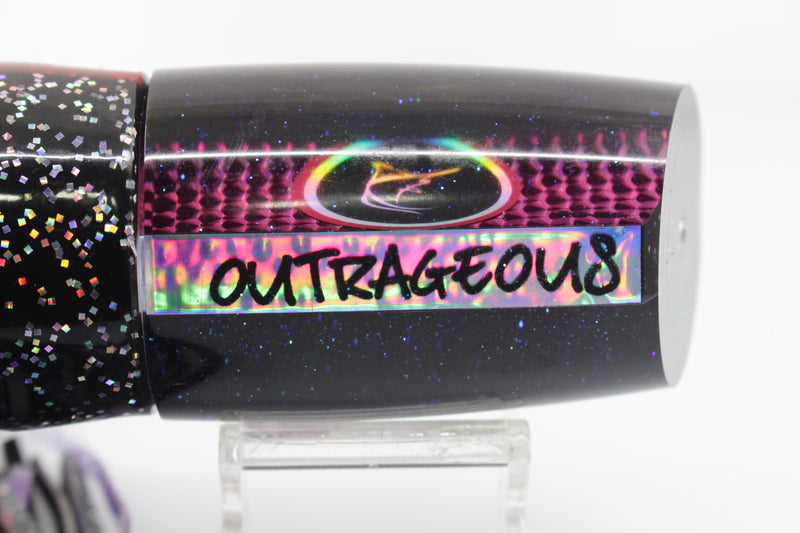 Bonze Lures Purple Rainbow Scale Black Back Black Eyes Outrageous 16" 18oz