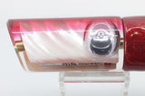 Crampton Baits White Ripple Shell MOP Red Back Doll Eyes Tube 12" 6.5oz Vinyl