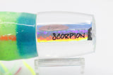Bonze Lures Ice Blue Rainbow Scale Red Eyes Scorpion 14" 11.3oz Skirted