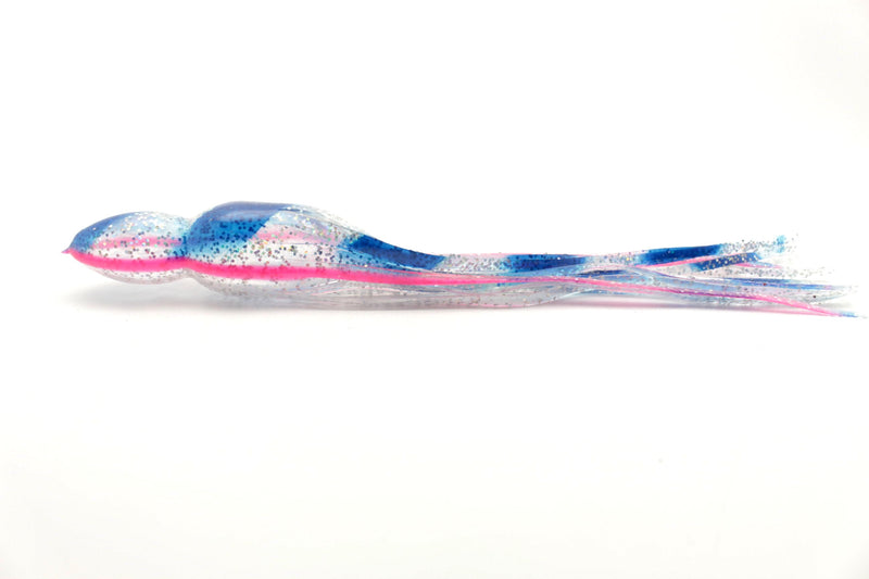 #213 BOM Replacement Skirt - Clear Flake Blue Stripes-Pink Line