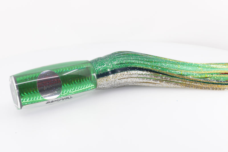 Bonze Lures Green Rainbow Scale Mirrored Eyes Tracker 12" 10oz