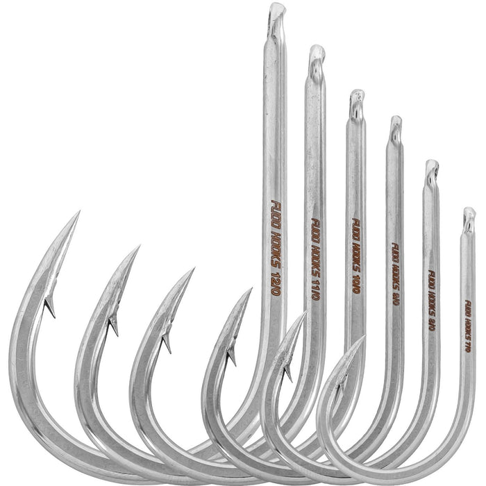 FUDO Standard Gauge Curved "Pa'a" Needle Eye Hooks