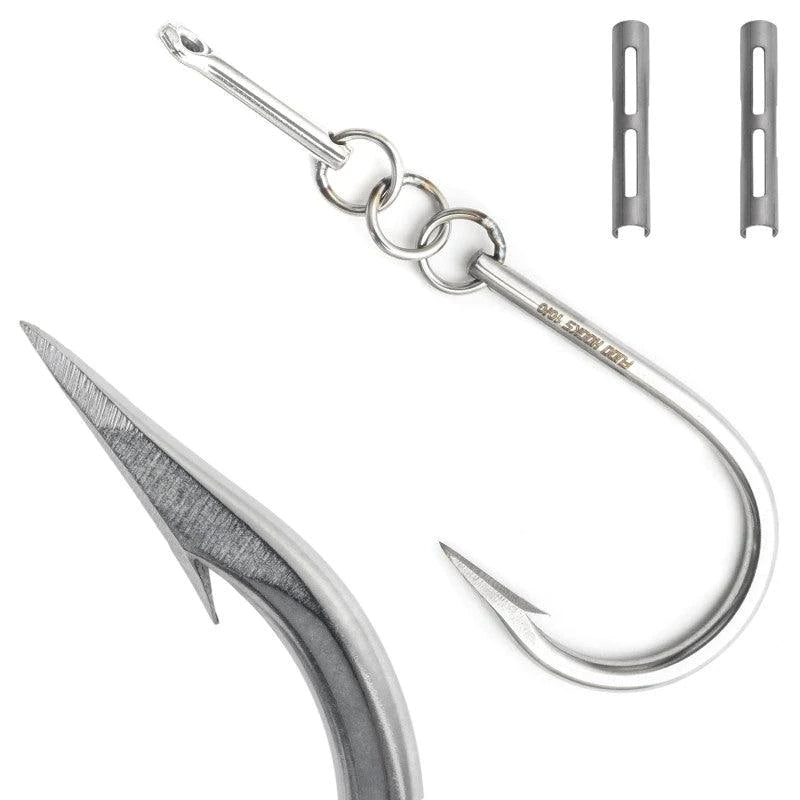 Sta-Stuk Knife Edge Point by FUDO Hooks 9/0 (2 Pack + 10 Clips)